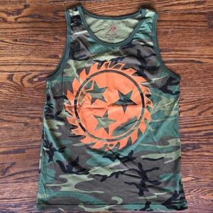 Whitechapel “sawblade” camo tank top